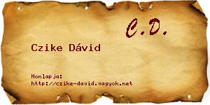 Czike Dávid névjegykártya
