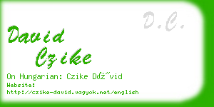 david czike business card